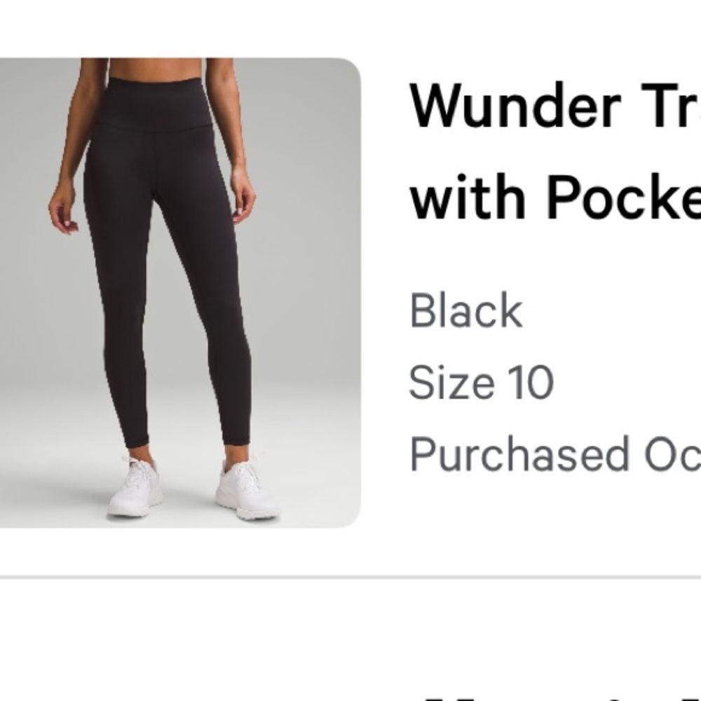 Women's Wunder Train High-Rise Tight with Pockets 25" lululemon size 10 - Picture 5 of 5